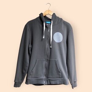 Threadless Disco Pirates Came To Get Down Graphic Full Zip Sweatshirt Women’s L